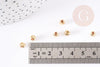 Perles intercalaires rondes laiton doré 18k 5.5mm, x10 (G9082)