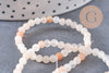 Perles jade naturel rose pâle4mm, x1 fil de 37cm (G3858)