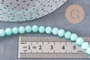 Perles jade turquoise, perles rondes,pierre naturelle jade, fils de 33cm 6mm x1 (G0464)