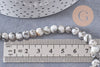 Perles jaspe sésame zébré,jaspe gris,perle zebra ovale,perles pierres, jaspe naturel,6mm, x1 fil de 60 perles (G3822)