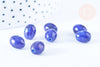Perles ovale howlite teintée bleu foncé 10x8mm, x5 (G6460)