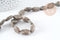 Perles ovales en jaspe sésame naturel 17x12mm, x5 (G8275)