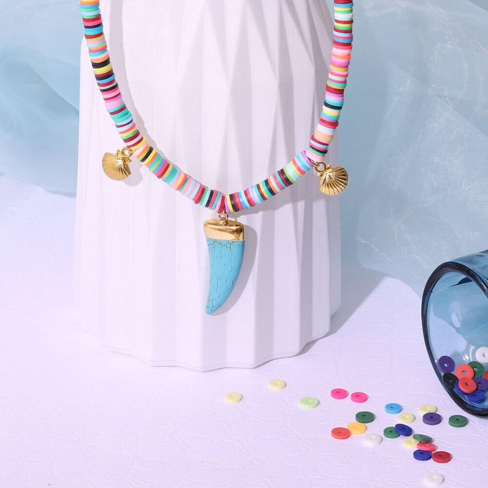 Perles polymère bleu roi heishi 8mm,fabrication bijoux, Perles plastique, perle heishi disque, 8mm,le fil de 320 perles G5432
