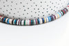Perles polymère multicolore heishi 6mm, Perles plastique, perle heishi,perle disque, fourniture créative,6mm,le fil de 320 perles G4515