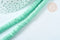 Perles polymère rondelle vert clair 6x1 mm heishi, fabrication bijoux, Perles plastique, le fil de 44.9cm G7188