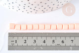 Perles tube rose polymère saumon 6.5mm, x1 fil de 40cm (G7325)