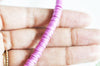 Perles polymère violet heishi 6mm,fabrication bijoux, Perles plastique, perle heishi,perle disque,le fil de 320 perles, x1 G2521