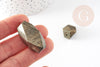 Perles pyrite géométrique, perles pyrite naturelle, grosse pyrite, x2 (G0404)