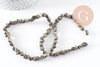 Perles pyrite nugget naturel 4-5mm, nugget en pyrite naturelle pour fabrication bijoux, x1 (G2093)