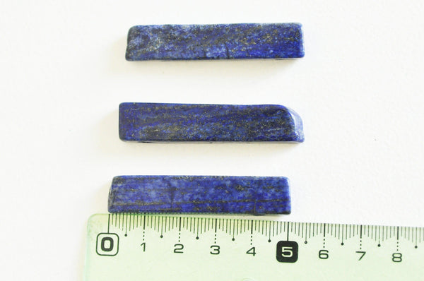 Perles rectangle lapis Lazulis pierre naturelle x2 (G5232)