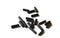 Perles rocaille Tube noires 6x2mm, Fournitures créative, perles rocaille, perle verre noir, x 10gr G2461