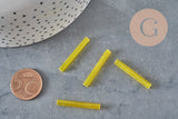 Seed beads Translucent yellow seed tube, 28mm, x 10gr G4391