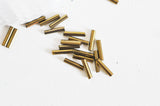 Perles rocaille Tube, verre doré métallisé, long tube,perle tube verre, perle or,12mm x 2mm, x 10gr G3416