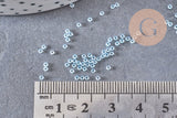 Perles rocailles miyuki bleu ciel, Perle rocaille japonaise Aqua Mist Lined Crystal ,perle rocaille perlage,15/0, 1.5mm, Sachet 10g (G3952)