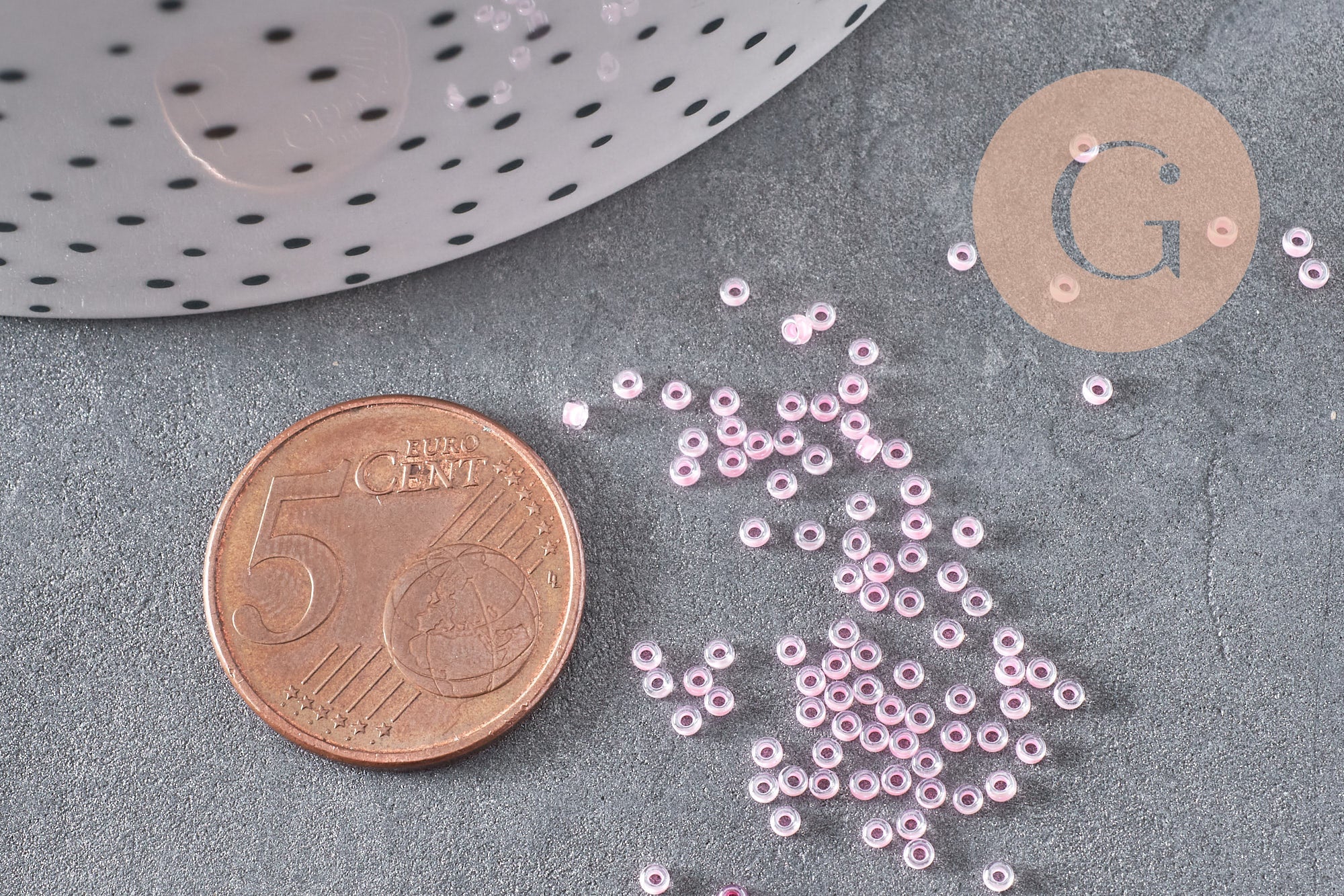 Perles rocailles miyuki rose, Perle rocaille japonaise Pink Lined Crystal ,perle rocaille perlage,15/0, 1.5mm, Sachet 10g (G3953)