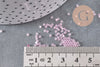 Perles rocailles miyuki rose, Perle rocaille japonaise Pink Lined Crystal ,perle rocaille perlage,15/0, 1.5mm, Sachet 10g (G3953)