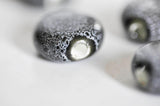 Perles ronde porcelaine grise, création bijoux,1.5cm, x5 (G1016)