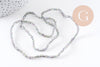 Perles rondelle gris irisé 2.5mm, x1 fil de 31cm (G0621)
