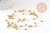 Perles rondelles coupelles intercalaires zamac doré 5mm, x50 (G10817)