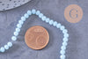 Perles rondelles cristal bleu ciel facette 4x3mm, fil de 41cm x1 (G10614)