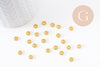 Perles rondelles intercalaires fleurs zamac doré 5mm, x50 (G10093)