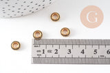 Perles rondelles intercalaires zamac doré antique 8mm, x50 (G10816)