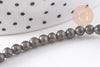Perles rondes pyrite naturelle 4mm grade A, x1 fil de 39cm (G1539)