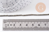 Perles rondes pyrite naturelle facettée 2mm, x1 fil de 40cm (G4046)