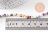 Perles rondes verre millefiori 4mm, x1 fil de 33cm (G5364)