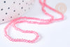 Perles rondes verre rose facettes 2mm, cristal, le fil de 38cm, x1 (G7948)