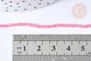 Perles rondes verre rose facettes 2mm, cristal, le fil de 38cm, x1 (G7948)