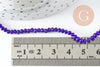 Perles toupies bleu roi, perle cristal bleu, Perle verre facette,3x2mm fil de 41 cm, x1 (G0717)