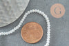 Perles toupies cristal blanc irisé facette 2.5mm, x1 fil de 40cm (G2643)