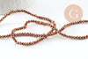 Perles toupies cristal cuivre, perles bijoux, perle cristal,Perle verre facette,création bijoux, fil de 180,3x2mm x1 (G5910)
