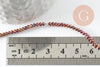 Perles toupies cristal rouge irisé métallisé 3x2mm, perles création bijoux, fil de 33cm x1 (G8106)