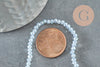 Perles toupies cristal transparent gris clair irisé, bijoux cristal,verre facette,création bijoux, 2.5x2mm, fil de 45cm x1 (G3617)