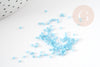 Perles tube bleu ciel opaque façon Delica miyuki 1.5-2mm, x1 sachet de 8gr (G9159)