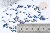 Perles tube bleu reflets violets verts mat façon Delica miyuki, x1 sachet de 8g (G8134)