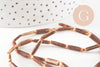 Perles tube coco nature, bois naturel, perles bois, Perles tube bois,14-19mm, fil de 38cm, x1 G0014
