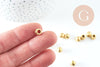 Perles tube gravé zamac doré vieilli 7x6mm, x20 (G10740)