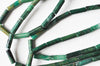 Perles tube jade africain vert naturel 11-15mm, x1 fil de 38cm (G5616)