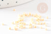 Perles tube jaune clair opaque façon Delica miyuki 1.5-2mm, x1 sachet de 8gr (G9160)