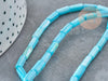Perles tube nacre naturelle bleu 8x4mm, coquillage, le fil de 38cm x1 (G9038)