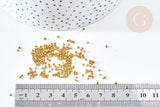 Perles tube or foncé mat façon Delica miyuki, x1 sachet de 8g (G7759)