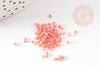 Perles tube orange corail opaque façon Delica miyuki 1.5-2mm, x1 sachet de (G9162)