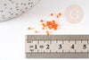Perles tube orange opaque façon Delica miyuki 1.5-2mm, x1 sachet de 8gr (G9163)