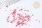 Perles tube rouge effet givré façon Delica miyuki, x1 sachet de 8g (G8133)
