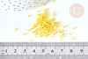 Perles tube verre Jaune vif façon Delica miyuki, x1 sachet de 8g (G7764)