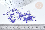 Perles tube verre bleu roi façon Delica miyuki, x1 sachet de 8g (G7769)