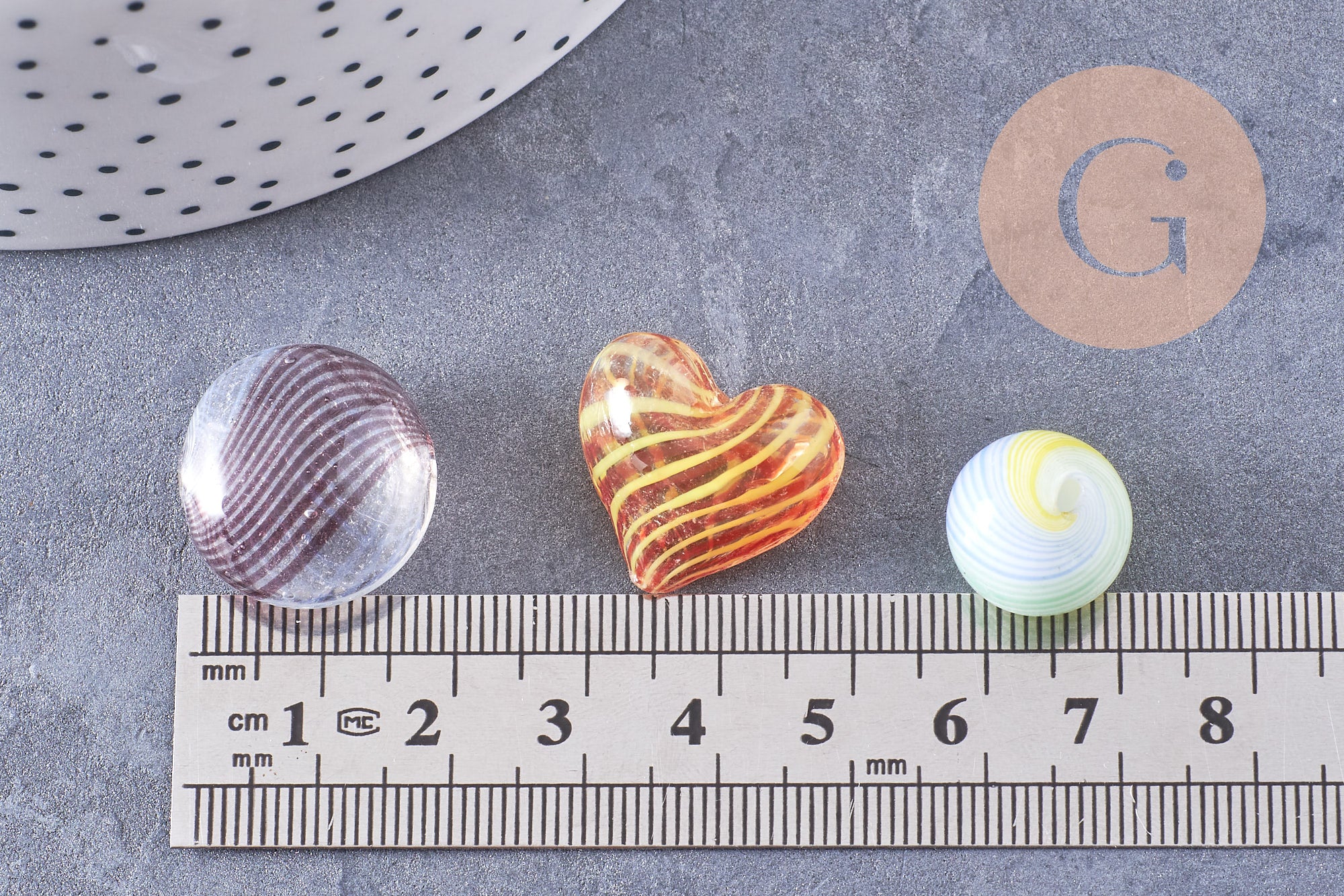 Perles verre soufflé Murano multicolore 5-20mm, x10 x20 ou x50 (G1155)